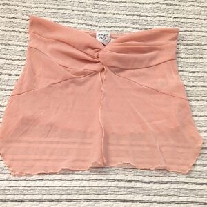 Princess Polly Peach Sheer Twist Front Tube Top